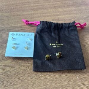 Kate Spade Gold Tortoise Shell Earrings + Freebee